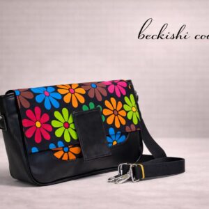 Flower Shoulder Bag (Black)